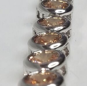 Small Round BEZEL Cut Topaz Tennis Bracelet Petite